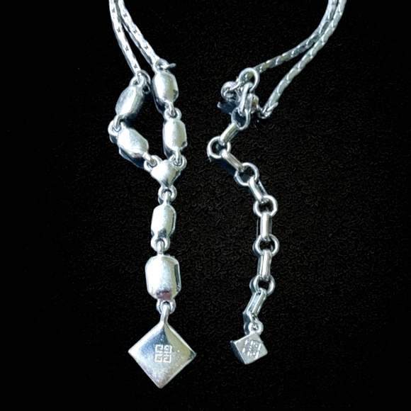 Givenchy | Pink rhinestone lariat and earrings set. - Picture 6 of 6